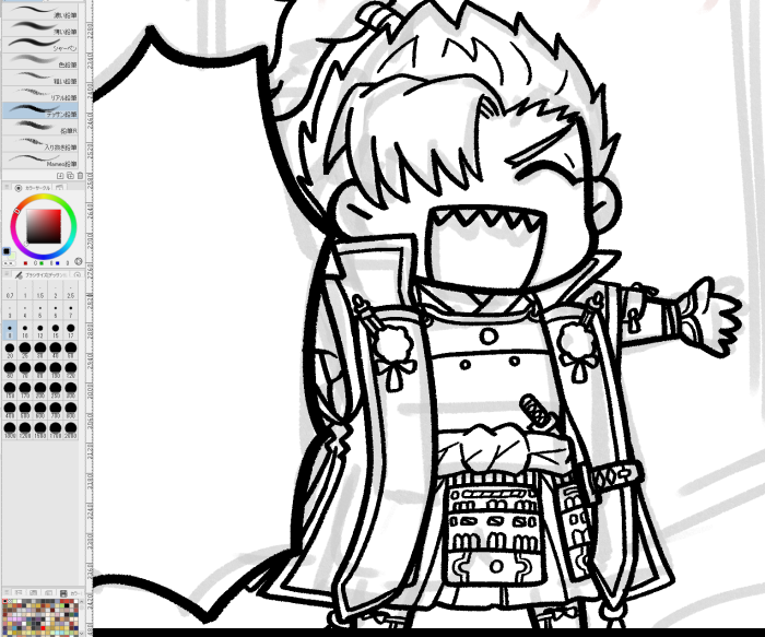 元気な森くん描いてる～! 
