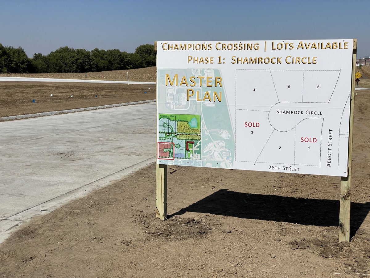 FallsCityEDGE's tweet photo. Thanks to CMC’s Dan and Todd for helping install the sign at Champions Crossing. https://t.co/InPIZgJxLA