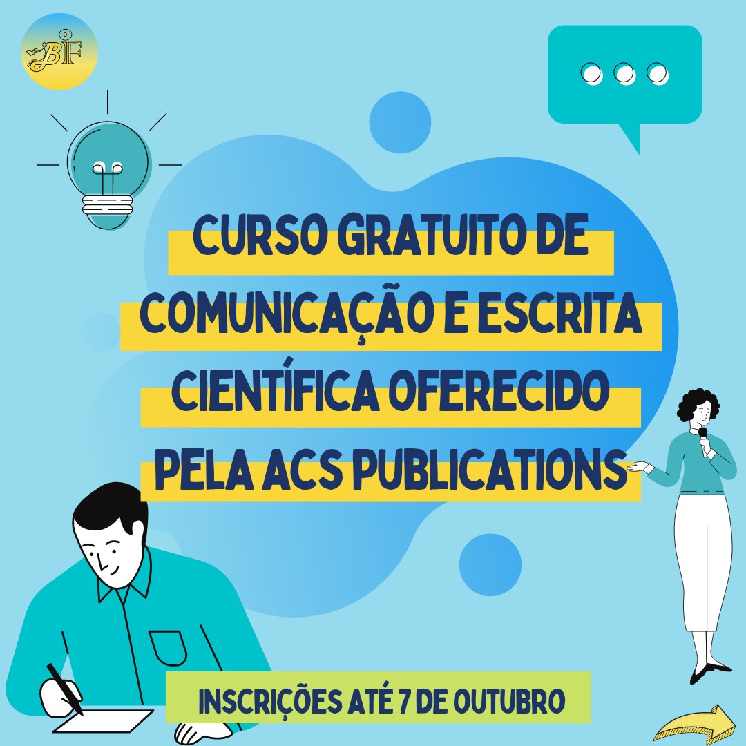 SIBI_UFRJ's tweet photo. No mês de Outubro, A Divisão de Publicações da American Chemical Society promoverá a segunda edição do Curso de Comunicação e Escrita Científica no Brasil.
Link para inscrição:https://t.co/WSAJi0xM5O
#escritacientifica #comunicacaocientifica
#escritacientifica https://t.co/xltukUFQa1