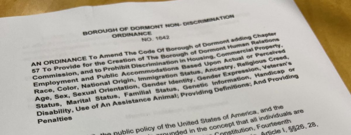 I would like to take this opportunity to thank Dormont Council for passing this important non-discrimination ordinance. It was my privilege to sign this legislation, making Dormont only the 71st of Pennsylvania’s 2,560 municipalities to provide such protections.