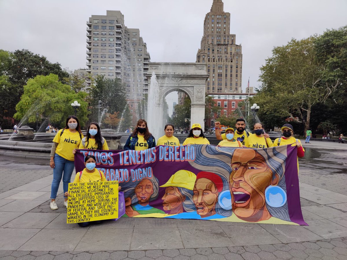 Happening NOW! Our team is joining @FEWCoalition to demand the expansion of #ExcludedWorkersFund ! Thousands of eligible workers will be left without funding unless we have the courage to act! @GovKathyHochul @votejgr @jessicaramos @CatalinaCruzNY