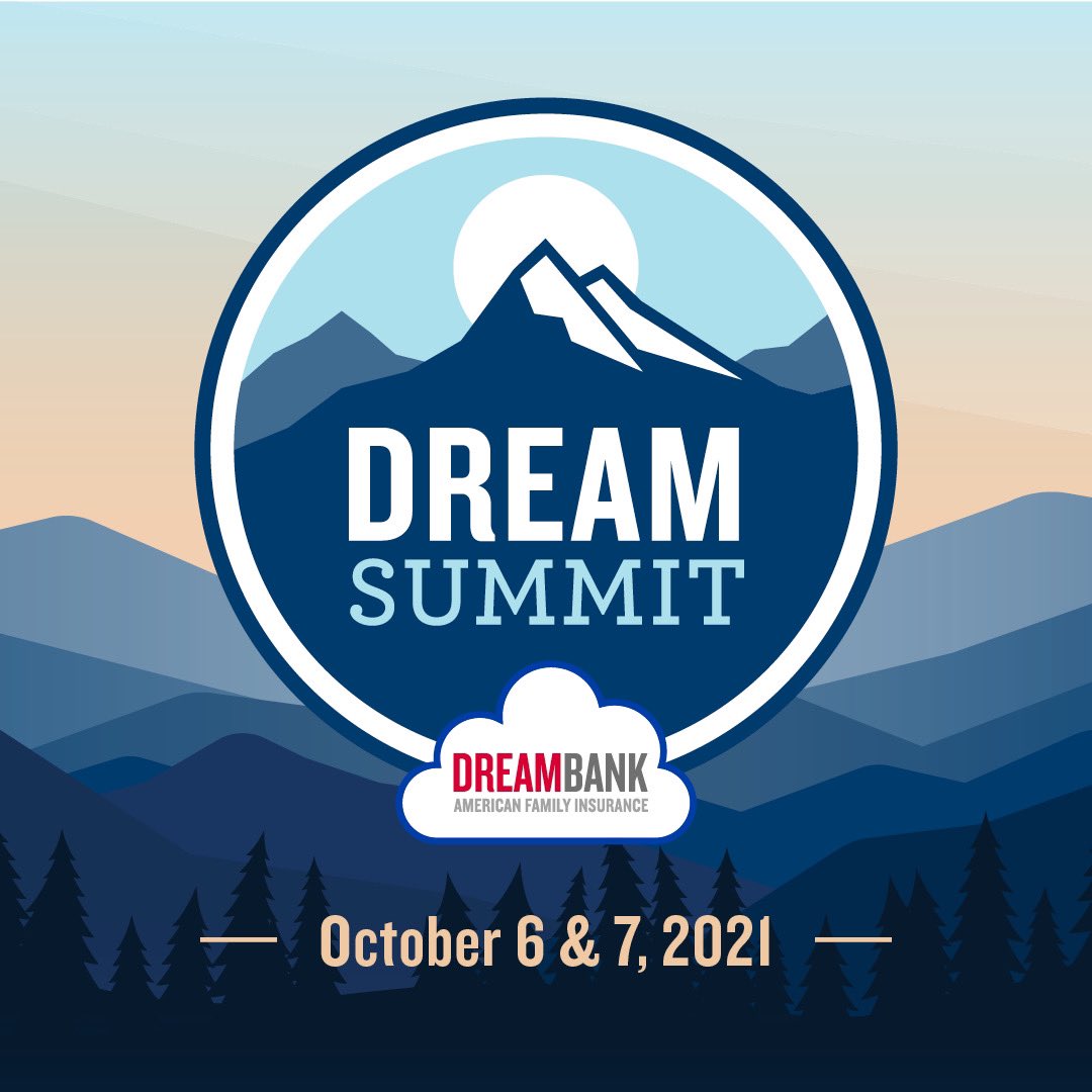 Looking forward to being a part of the <a href="/DreamBankMSN/">DreamBank</a> Dream Summit! Join me for this free, virtual experience designed to help you discover and revitalize your dreams. 10/6 and 10/7…let’s go!! 🧡 amfam.com/making-a-diffe…
