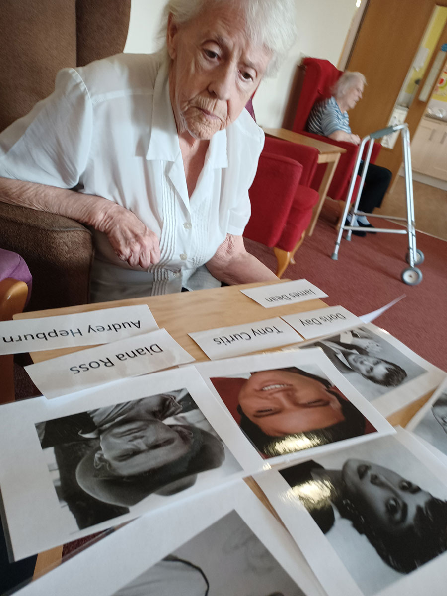 Silverline_Care's tweet photo. Here are our residents in #SpringhillCareHome enjoying a game of 'guess the movie star' where they had to match the famous name to the appropriate photo.
Such a fun and nostalgic activity and our residents did a great job. https://t.co/nVgJKkoCaQ