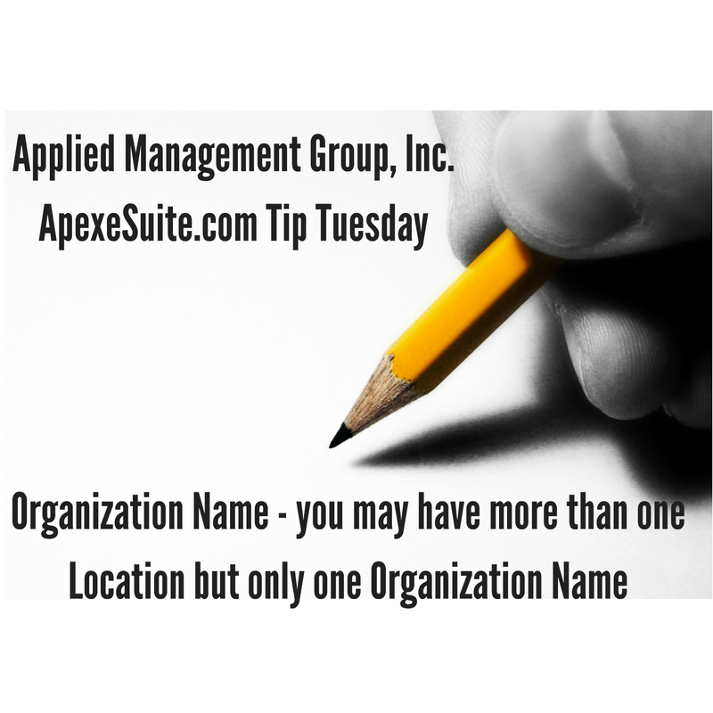 Appliedmg's tweet photo. Apex eSuite Tip Tuesday - Organization Name - you may have more than one location but only one Organization Name. Sign up today for your 14 Day Risk Free Trial Apex eSuite https://t.co/07R8Kr7iBM  https://t.co/07R8Kr7iBM @appliedmg #labor #management #appliedmg #laborcosts https://t.co/YD8sE9FgqU
