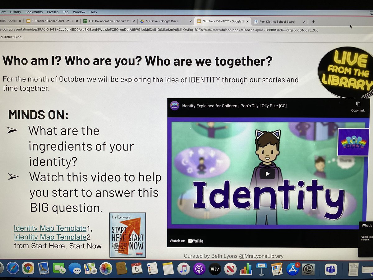 LarkspurLibLC's tweet image. For the month of October we will be exploring IDENTITY in a variety of picture books, poems&amp;amp; other texts during our Live From the Library story times. Educators, check Tugra Timea for resource links. @LarkspurPS @mrslyonslibrary #ONSchoolLibrary #ShareYourLLC #LiveFromTheLibrary