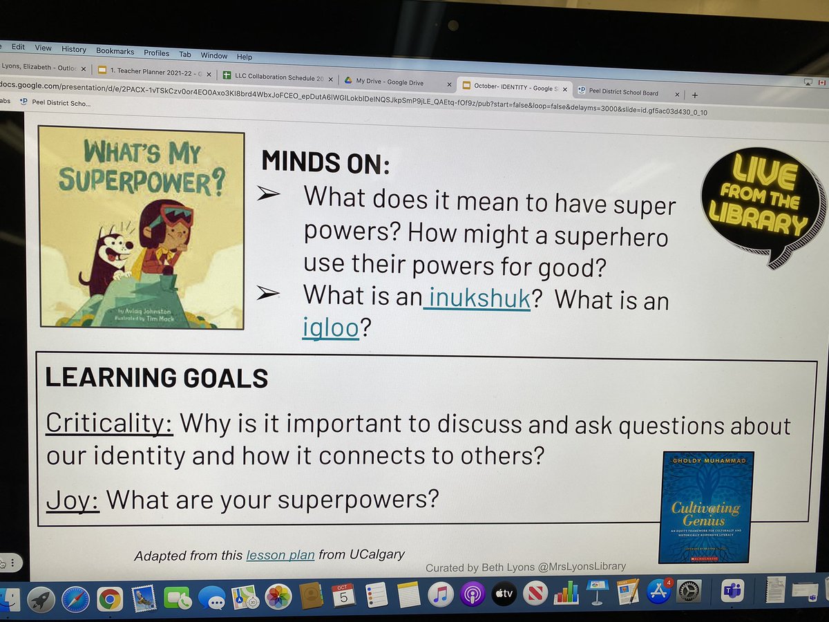 LarkspurLibLC's tweet image. For the month of October we will be exploring IDENTITY in a variety of picture books, poems&amp;amp; other texts during our Live From the Library story times. Educators, check Tugra Timea for resource links. @LarkspurPS @mrslyonslibrary #ONSchoolLibrary #ShareYourLLC #LiveFromTheLibrary