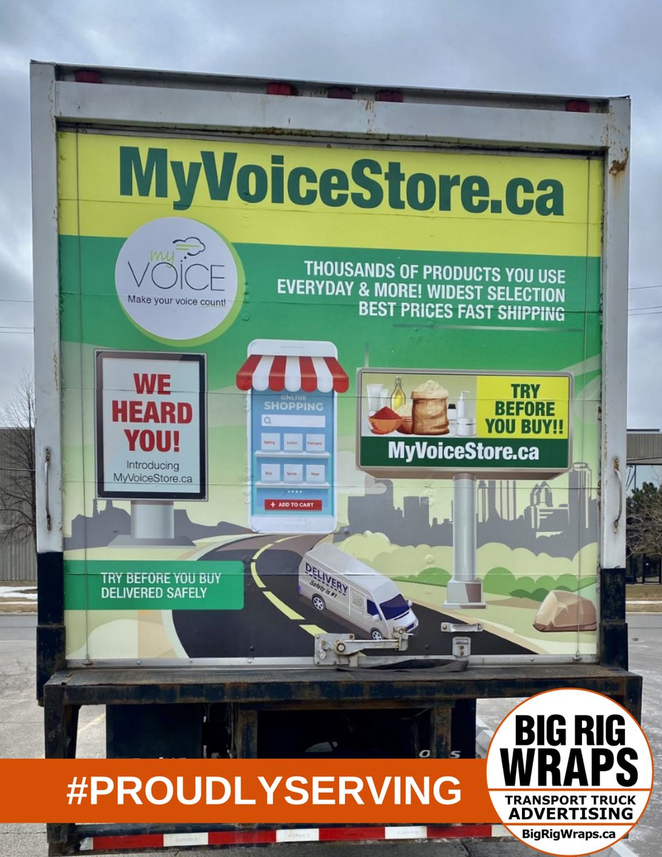 bigrigwraps's tweet photo. #ClientShoutOut Since Jan 2013, MyVoice has been requesting Canadians become @MyVoiceStore members to receive coupons, samples and other offers that are relevant to all Canadians. #ProudlyServing #ClientSpotlight #FeaturedClient #WeBuildBrands #MyVoiceStore #TruckAds https://t.co/wo0vkM0fVJ