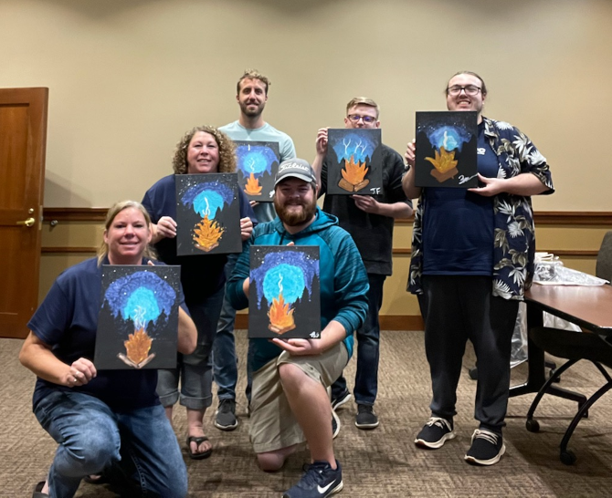 BCCSoftware's tweet photo. This week is Customer Service Appreciation Week! 

Yesterday, our customer service teams in Rochester, NY, and LaCrosse, WI, participated in a team painting activity. Didn't they all do a great job?
Fun and games will continue throughout the week as we celebrate our support team! https://t.co/3d8yPWeEV6