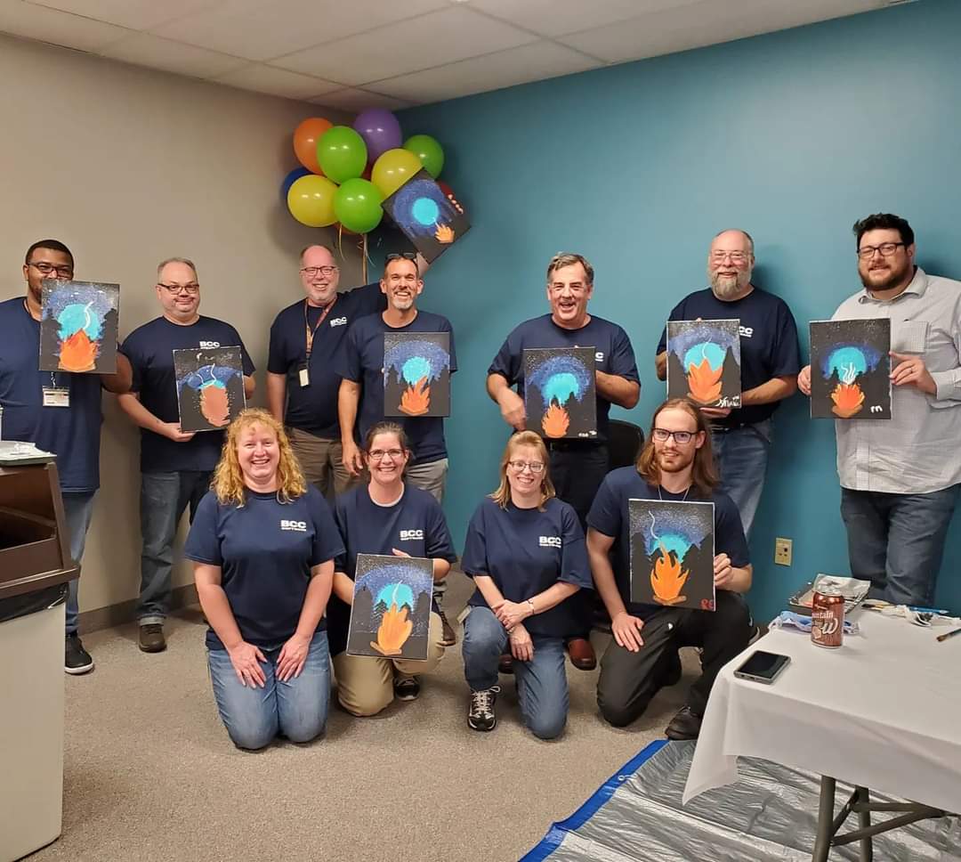 BCCSoftware's tweet photo. This week is Customer Service Appreciation Week! 

Yesterday, our customer service teams in Rochester, NY, and LaCrosse, WI, participated in a team painting activity. Didn't they all do a great job?
Fun and games will continue throughout the week as we celebrate our support team! https://t.co/3d8yPWeEV6