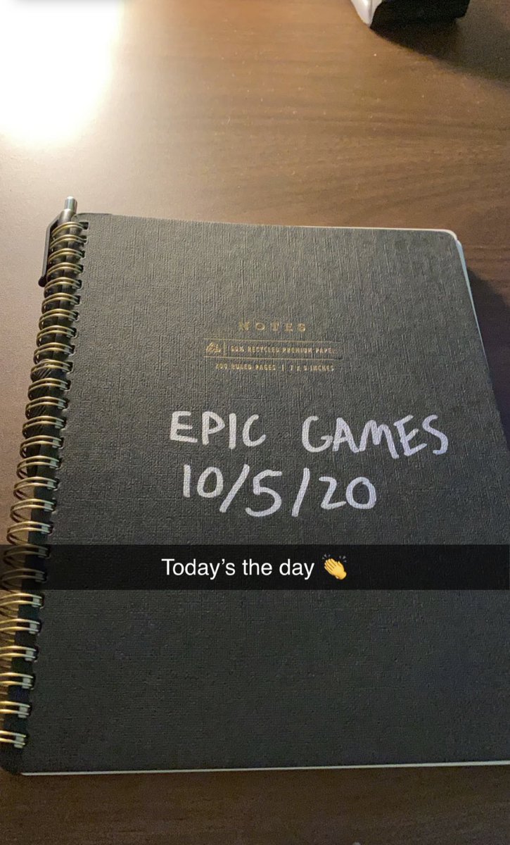 EpicGhosty's tweet photo. Todays my 1 year anniversary at Epic Games 🥳 In many ways working on #Fortnite has been a dream come true.

Wish I could show you all the fun notes I’ve collected in my notebook 🤫 https://t.co/lj48L4Sjya
