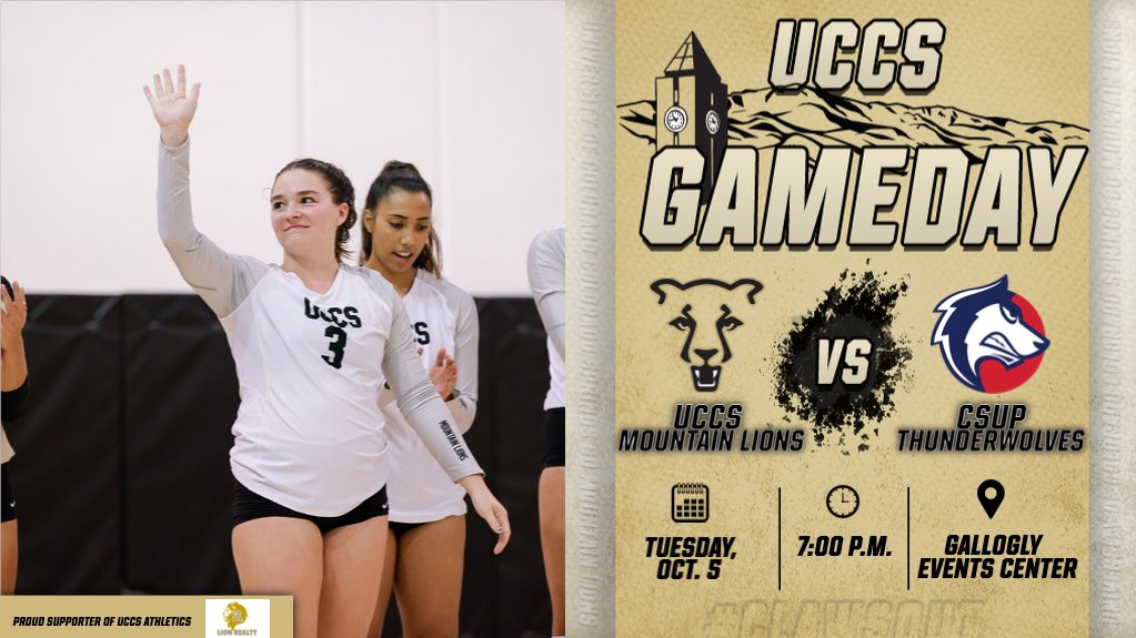 UCCSVolleyball's tweet photo. 🏐GAME DAY🏐

🆚 CSU - Pueblo
📍 Colorado Springs, CO
🏟️ Gallogly Events Center
⌚ 7:00 p.m.
📊 https://t.co/PteyQIfuFc
🎥 https://t.co/HdPdC6jhe8

#ClawsOut #GoMountainLions #RMACvb https://t.co/N0nXZu1dXN
