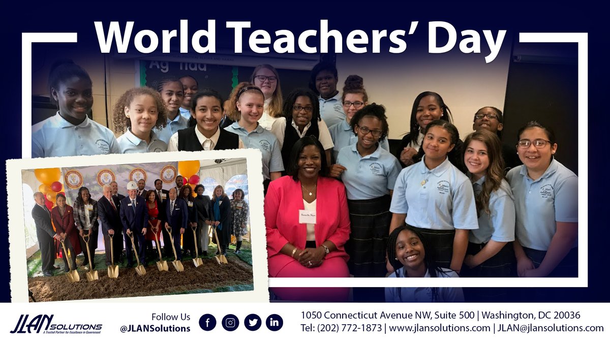 In honor of #WorldTeachersDay, we are proud to sponsor <a href="/grantedfund/">GrantEd Foundation</a> and DC schools <a href="/JATrojans/">Jefferson Academy</a>, @AmidonBowen, and <a href="/ELHaynesPCS/">E.L. Haynes Public Charter School</a>. Our President and CEO, <a href="/MeyersRonnette/">RonnetteMeyers</a>, is honored to be on the board of <a href="/BMHSMustangs/">Bishop McNamara HS</a>.
#ThankYouTeachers for your dedication.