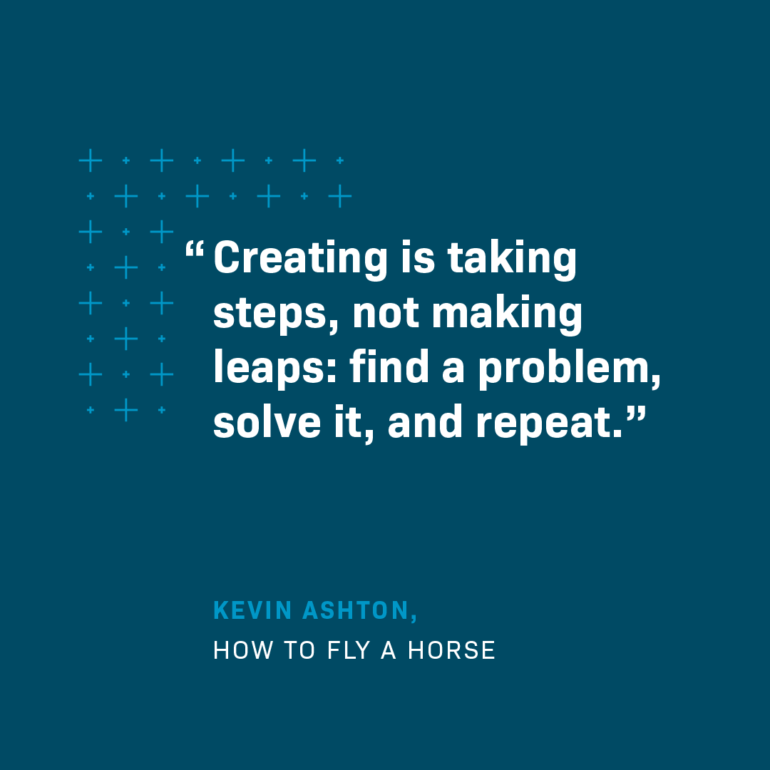 CocoonInc's tweet photo. "Creating is taking steps, not making leaps: find a problem, solve it, and repeat." From How To Fly A Horse
https://t.co/UYzDlHJ4gz
#amcom #logcom https://t.co/RdTozTuU6p