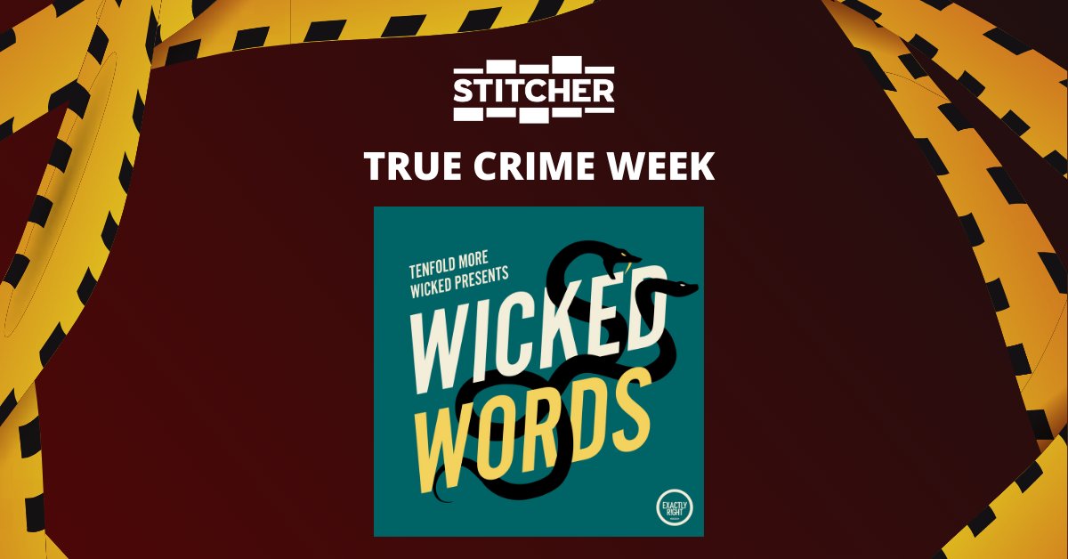kwinklerdawson's tweet photo. Hey y'all,

@tenfoldmore Presents: Wicked Words on @ExactlyRight is featured on @Stitcher's second annual True Crime Week. 

Listen to our show and all the other True Crime Week podcasts on the Stitcher app or at https://t.co/JREm6Y8pmp #StitcherTrueCrimeWeek https://t.co/iwGxqI5vAI
