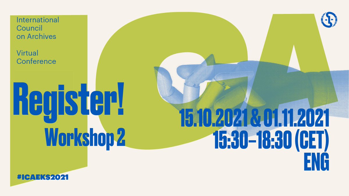 ICArchiv's tweet image. Have you registered for our FREE #ICAEKS2021 workshops?

Registration is currently open for a two-day workshop on Managing Digital Archives. Only a few places left! &amp;gt;&amp;gt;&amp;gt; bit.ly/2YdyyXJ

🗓️ 15 October &amp;amp; 1 November