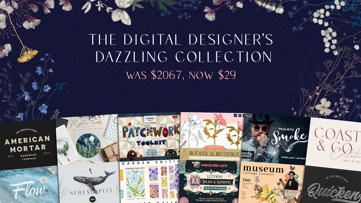 🌟大注目🌟NEWバンドル『The Digital Designer’s Dazzling Collection』新登場！今ならなんと98％OFF！破格の$29で今すぐゲットするぺにっ！
bit.ly/3izACAj
人気のデジタルデザイン素材が、フォント、ブラシ、イラストとまとめて揃う見逃せないクリエイティブバンドルはこちら！