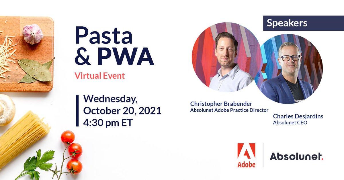 What digital pressures keep market-leading retailer Structube up at night? Come for the pasta-making workshop, stay for the insights into how Structube is leveraging composable commerce with #PWA. Register by October 12th. Hosted by <a href="/Adobe/">Adobe</a> and <a href="/Absolunet/">Absolunet</a>. hubs.ly/H0YLnwZ0