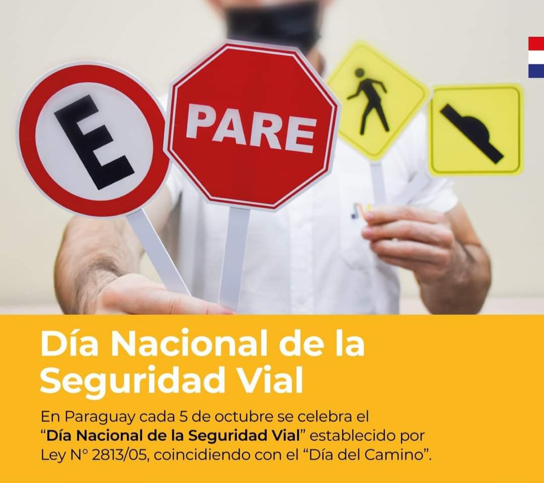 AldoPorASU's tweet photo. En Paraguay, cada 5 de octubre se celebra el "Día nacional de la seguridad vial" a fin de concienciar de que "lo que es evitable" no puede ser un accidente.

La optimización de la circulación vehicular y la seguridad de los conductores y peatones es primero. https://t.co/N7oKXBMMR2