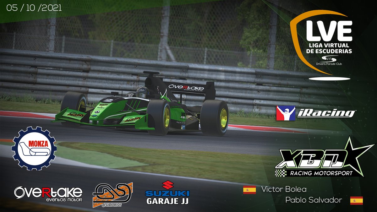 Martes, bonito día para una nueva cita de la 1ºDiv de la #LVE de la <a href="/DriversparadeCb/">Drivers Parade Club</a> 

Debutan con el equipo dos cracks.

🏎️ @BoleaF1_18 
🏎️ <a href="/Paabs_5/">Pablo</a> 

¡Vamos chicos! Disfrutar de semejante barbaridad de campeonato🔥💪

📽️twitch.tv/driversparadec…
⏰ 22:15 aprox

#GreenPower #GoXBD