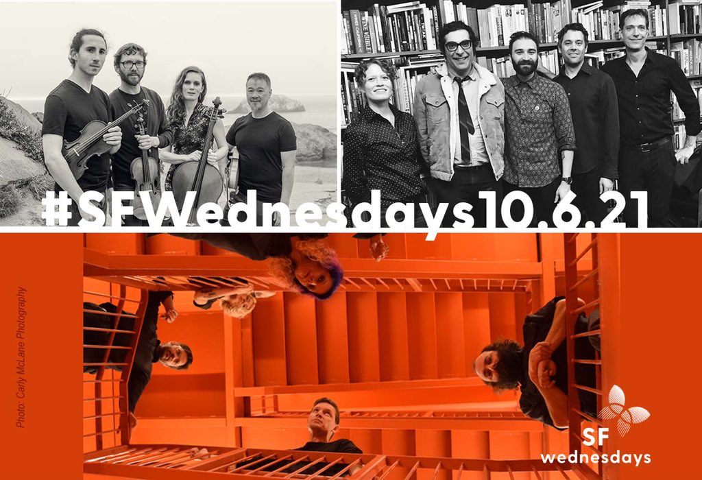 WednesdaysSf's tweet photo. Tom’w, 12pm-2pm, Oct 6 is #SFWednesdays: FREE performance by local artists in iconic SF outdoor spaces. 
•Union Square – Del Sol Quartet &amp; The Last Hoisan Poets 
•Embarcadero Plaza – The Lost Shapes 
•Mechanics Monument Plaza – Surplus 1980 
https://t.co/xBUj9lFu23 https://t.co/pZ7HyTqLV7