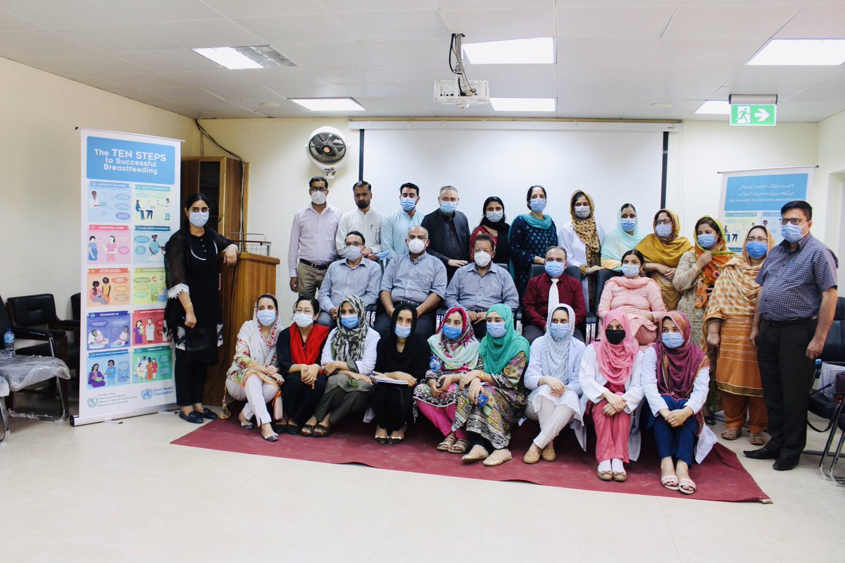 Dr_SaminaNaeem's tweet photo. ToT of Doctors, Nurses, Paramedics and Admin in Muzaffarabad AJK at #AIMS on Baby Friendly Hospital Initiative #ExclusiveBreastfeeding #NoFormula #LactationManagement @nhsrcofficial @WHO @WHOPakistan @WRAglobal @UNICEF_Pakistan @UNICEF https://t.co/ZWxgxhXLCz