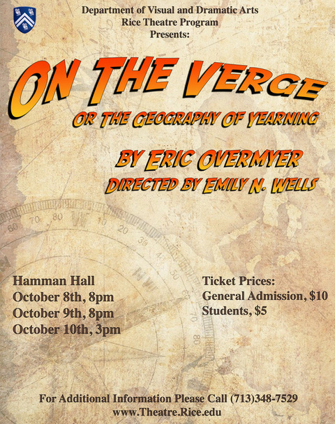 RiceUNews's tweet photo. Live theatre is back at @RiceUniversity! 🎭

@RiceTheatre presents "On the Verge" this weekend at Hamman Hall. Can't make it in person? They'll be live-streaming opening night, Oct. 8 at 8.

https://t.co/4S2LG1OSDn https://t.co/sZTta8EKfw