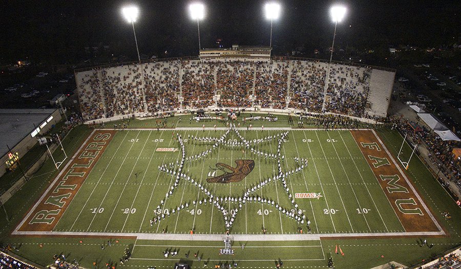 THEMARCHING100's tweet photo. Birds👁 View from Saturday’s game. 

Shoutout to the Tallahassee Hero, the “Ringleader Man”, @TPAIN https://t.co/kOHbvKmSuN
