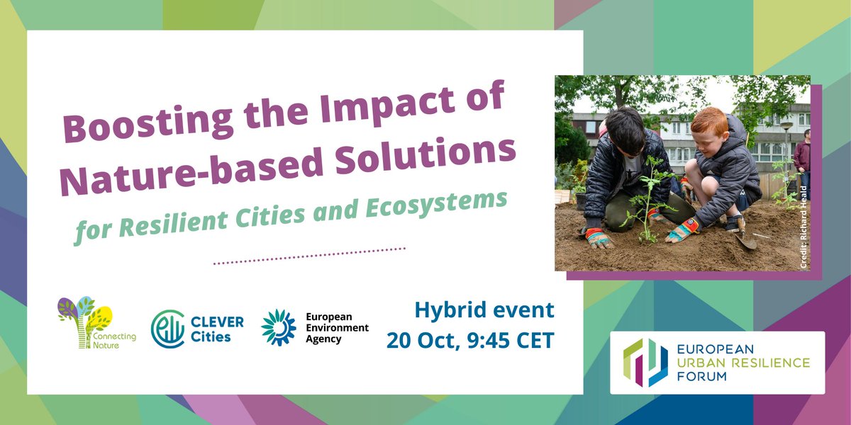 NetworkNatureEU's tweet image. Want to learn to better communicate clear and sufficient impact evidence of #NBS to citizens and policy makers?

Then register for the #EURESFO21 session w/ @ConnectingNBS
 &amp;amp; @EUEnvironment
 to hear insights from #CLEVERCities London &amp;amp; Madrid:urbanresilienceforum.eu/registration