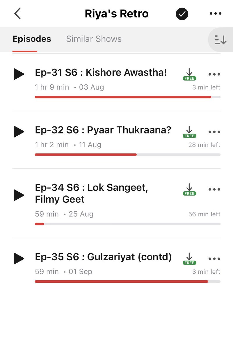 I can’t find newer episodes of #riyasretro on @gaana anymore, are they geo- restricted? @MsRiyaMukherjee