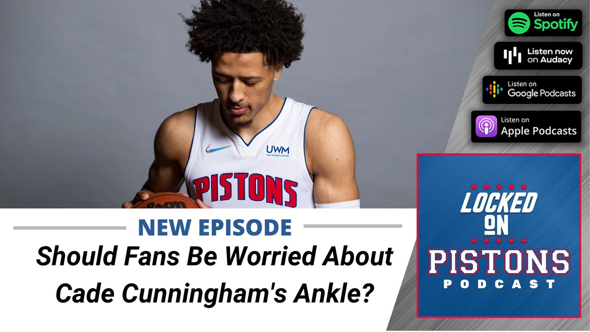 Should fans be worried about Cade Cunningham's ankle if he doesn't play tomorrow?
I talk about that and three things I'm watching for in tomorrow's preseason opener against the San Antonio Spurs on today's @lockedonpistons podcast!

https://t.co/JpFyQnIXCq https://t.co/0NS7KWp3Ix