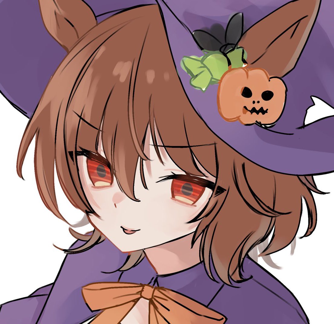 アグネスタキオン(ウマ娘) 「タキオンのハロウィン絵描いてる🎃(これはラフ)(あとで消す) 」|しほねのイラスト