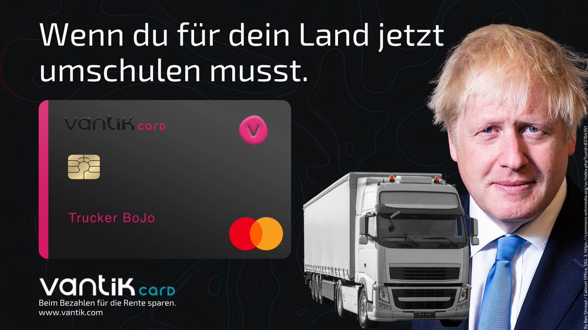 Noch jemand mit einem Lkw-Führerschein hier? Fragen für einen Freund.

Mit der Vantikcard kannst du den Namen wählen, der am besten zu dir passt.

#bojo #brexit #vantikcard #cashback #lkwfahrer