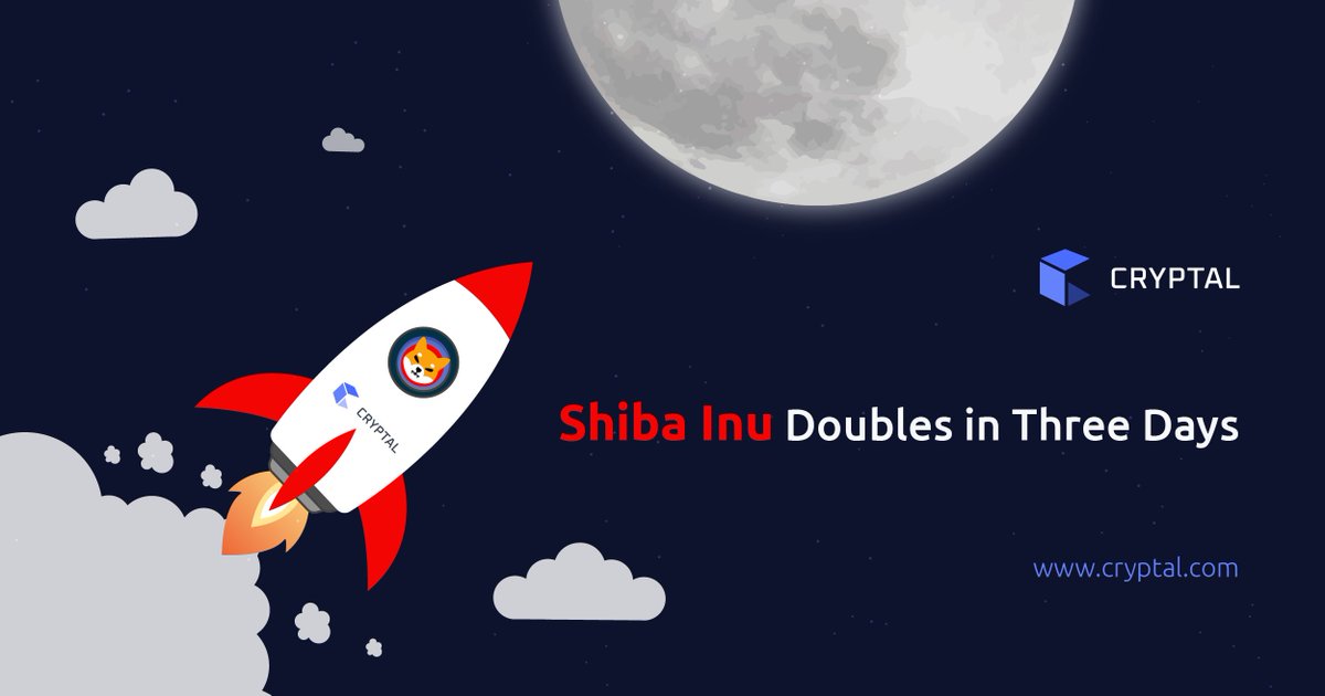 Cryptalexchange's tweet photo. 📢 #Shiba Inu’s price has skyrocketed in the last few days, reaching its highest point since May, following a huge whale purchase ‼

#cryptalexchange #Cryptal https://t.co/KzqilK0DI1