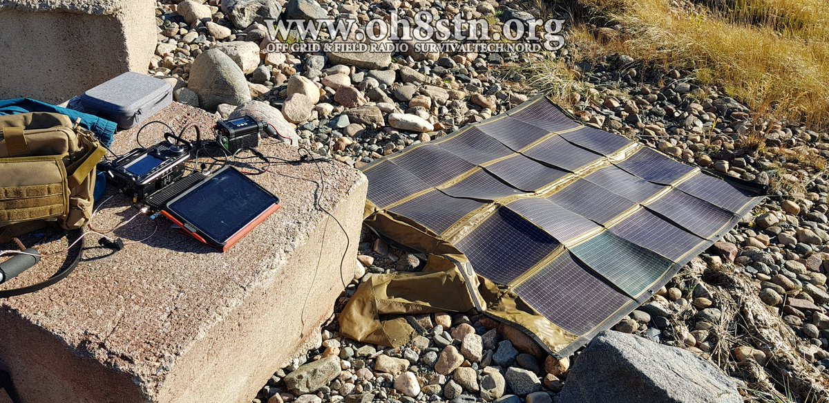 Practice #offgridcomms with intent! We're not messing around here.
#oh8stn #hamradio
👉 @oh8stn 

#amateurradio #amateurfunk #funkamateur #icom705 #icom #ic705 #winlink #varahf #radiooperator #communications #powerfilmsolar #flexiblesolarpanels