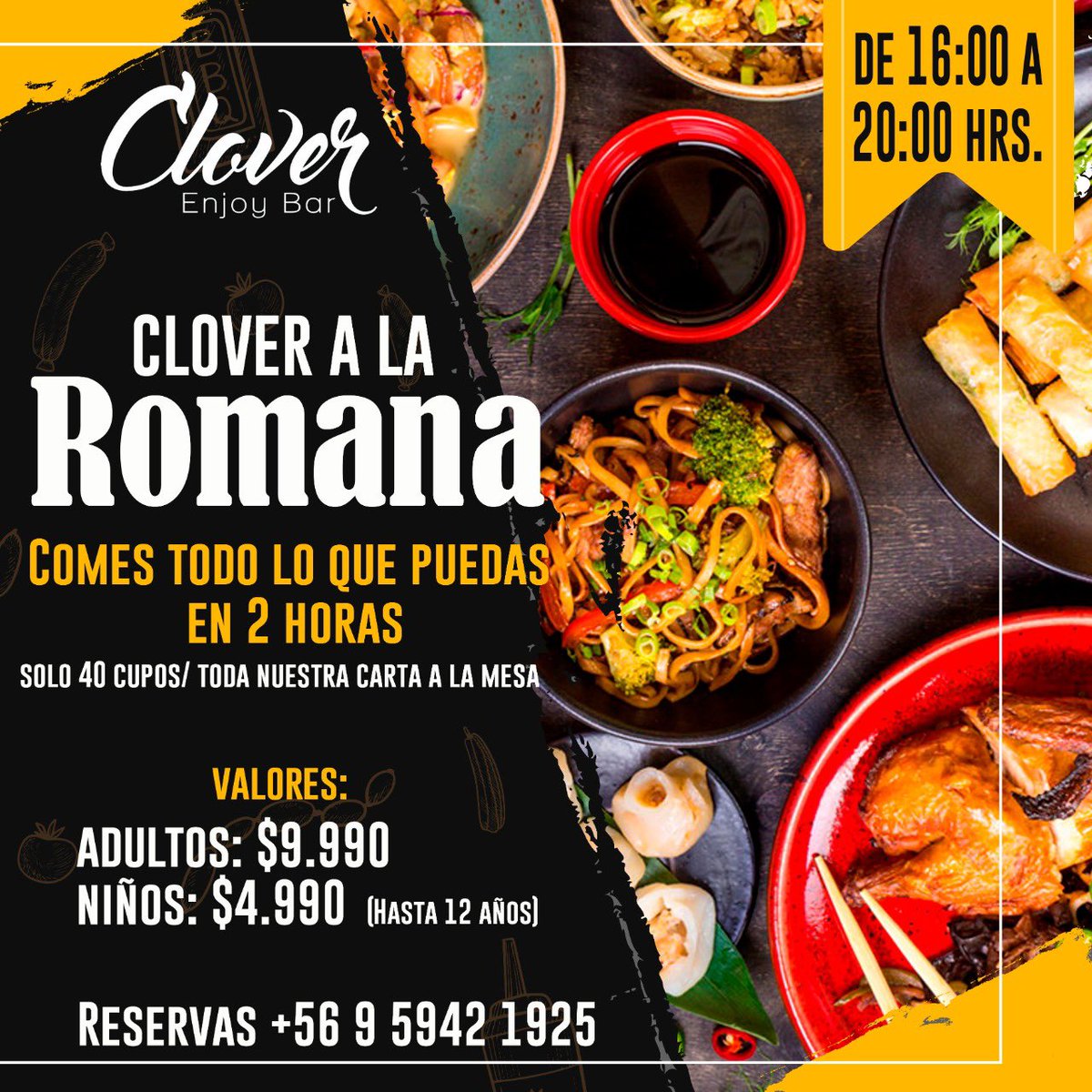 llantini's tweet photo. Hoy Martes amigos empezamos con lo nuevo de Clover y es para toda la Familia ven a conocer nuestra nueva carta de comida,reserva tu mesa por acá 👍 https://t.co/GOufn0wpK9