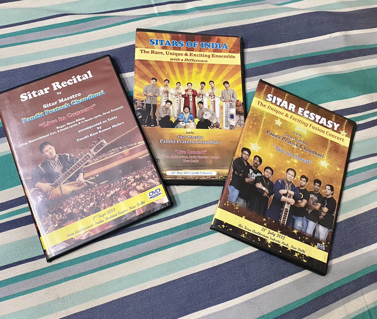 Found these dvds while searching books today. These were given to my father by 38 yr old sitar maestro Pandit Prateek Chaudhurison of maestro pandit debu chaudhuri. Both lost battle to covid… #covid19 #talentlost #sitarmaestro