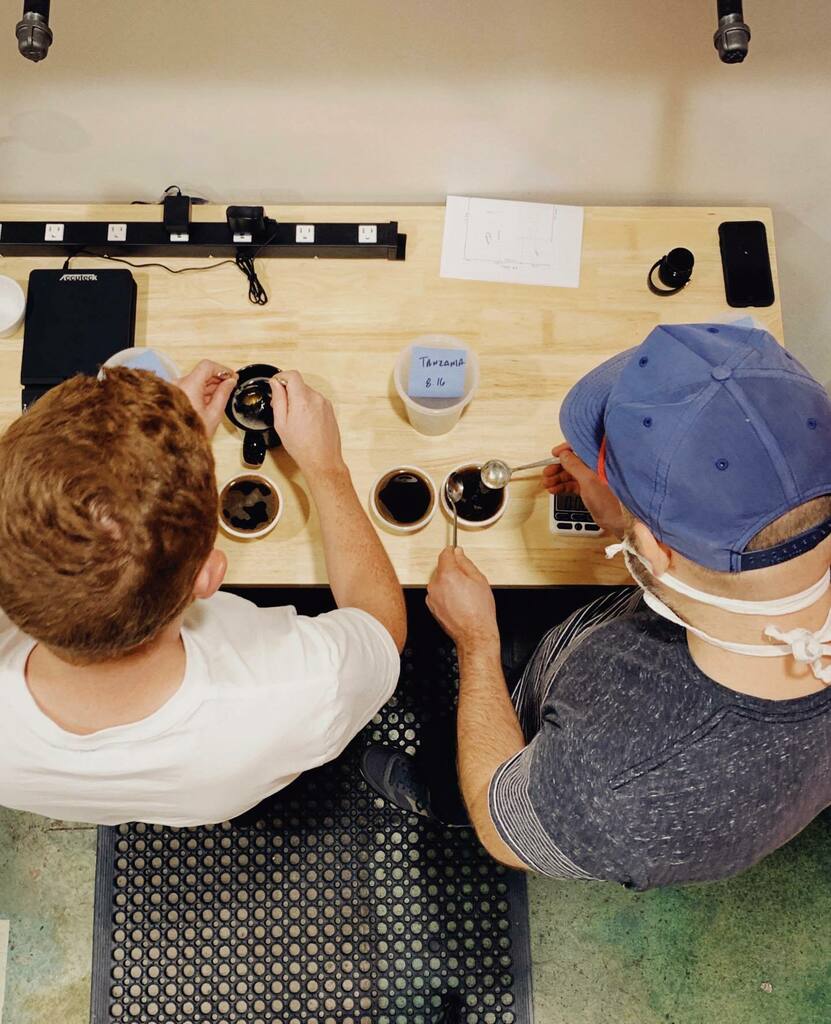 ⁣
QC IS JOB #1 🏆⁣
⁣
Our roasters work tirelessly to create you guys the best coffees possible. From sourcing our green beans to your morning French press, we have something for everyone!⁣
⁣
#coffee #nashville #roasting
#barista #tennessee 
#chooseyouradventure