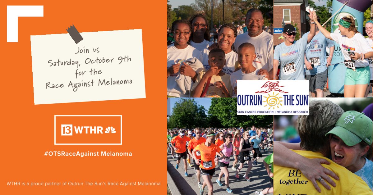 WTHR is partnering with <a href="/OutruntheSunInc/">Outrun the Sun</a> for this weekend's Race Against Melanoma. Register by Friday to help raise money for skin cancer research and education. wthr.com/article/news/l…