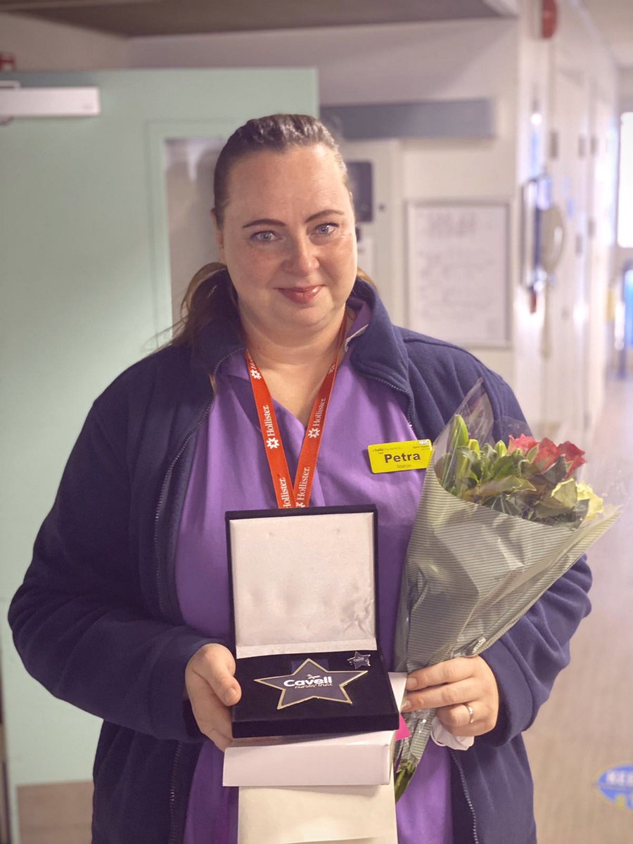 Huge congratulations to <a href="/P_e_t_r_a____/">Petra</a>, Matron for Specialist Medicine at Newham Hospital, for winning a Cavell Star Award for Nursing. Petra, who is a Barts Charity Champion, received many nominations from colleagues for excellent care and support during Covid. Well done Petra!
