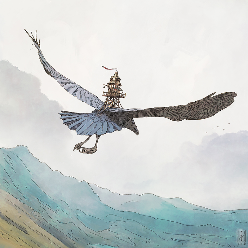 #inktober2021 DAY 5: #raven