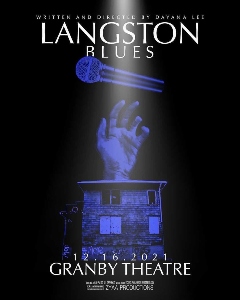 juszyaa's tweet photo. VA!!!! please come support this original play production “Langston Blues” written and directed by me and will be shown at the granby theatre. so proud of this and everyone involved, if you knew where i started then you know what this means! hit me for tickets! 💙 https://t.co/tTk8tqYfKa