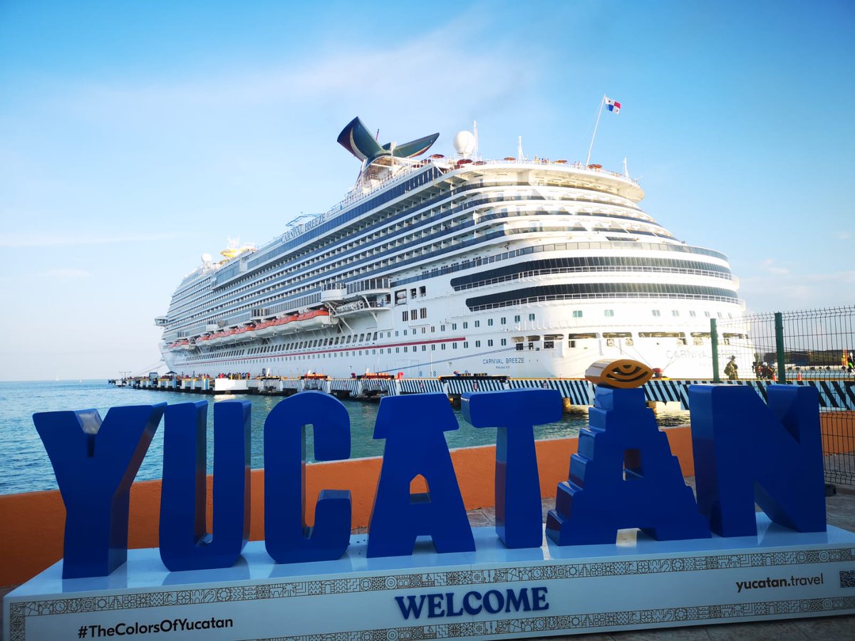 PuertosYucatan's tweet photo. Hoy martes 5 de octubre en @PuertosYucatan tenemos la llegada del #CarnivalBreeze a las 8.39 hrs, proveniente de #Cozumel, y sale a las 17.30 hrs de #PuertoProgreso hacia Galveston. Pax 2,303. Crew 1,388. #APIProgreso 🌎🚢🏝 https://t.co/tg2XTRHdV3
