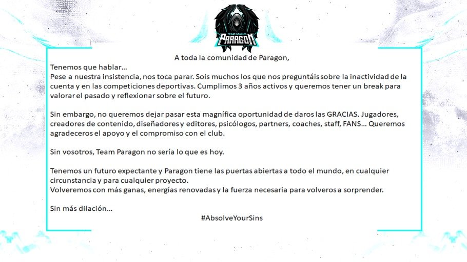 Comunicado oficial: