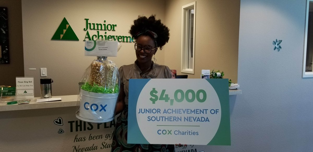 JASouthernNV's tweet image. #JASN expresses our gratitude to #CoxCharities and the employees of Cox Las Vegas. Thank you for your donation and supporting our organization's mission of financial literacy, as well as helping make our community a better place. 

#CoxComm, #empoweringyouth, #nonprofit