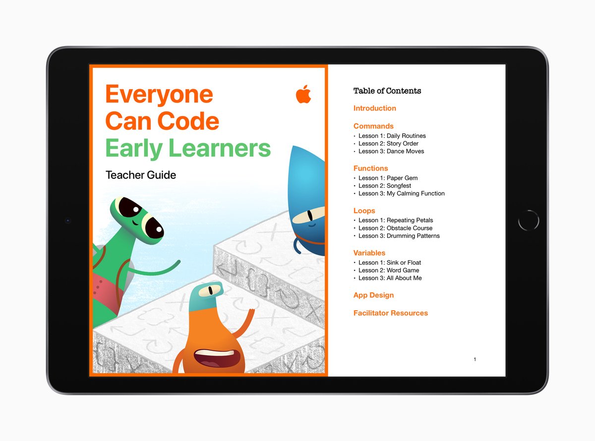 EdTechMason's tweet photo. New #EveryoneCanCode Early Learners guide available today! 

#AppleEDUchat #EveryoneCanCreate https://t.co/gefgs9gVtu