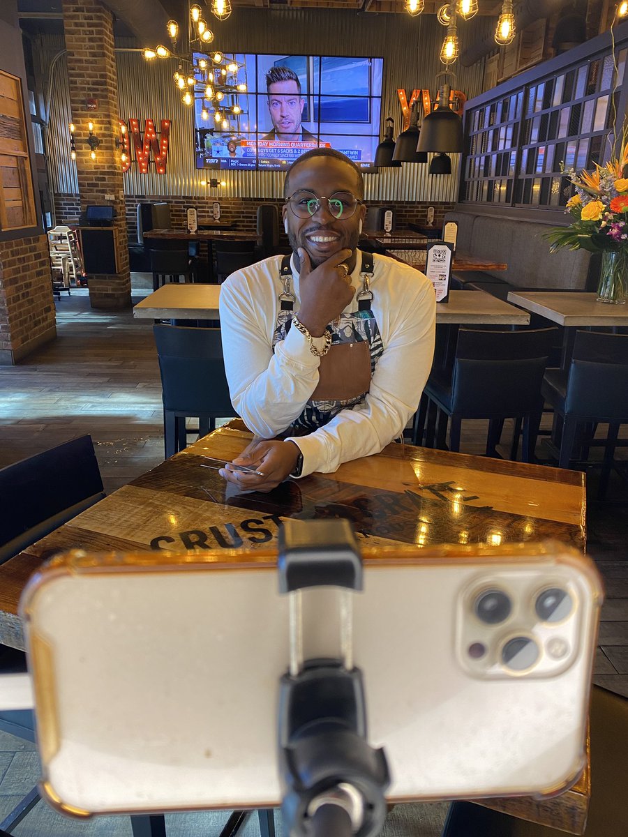 Chef Jae-Anthony working the cameras for media day. Tropikal Vibes dropping October 6th. Come experience some amazing Caribbean  inspired plates courtesy of Chef Jae-Anthony only <a href="/crustandcrate/">Crust & Crate</a>