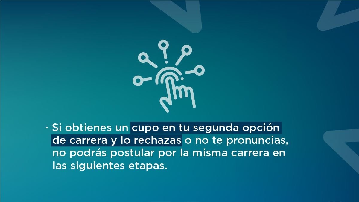 EduSuperiorEc's tweet photo. ¡Pilas! 🧐

Si postulaste por un cupo para acceder a la educación superior, pon atención a la siguiente información 👇.
 
📌 Cuando aceptes tu cupo contáctate con la institución elegida por ti para el proceso de matrícula.
 
#Admisión2021 https://t.co/9sGTS5HjPG
