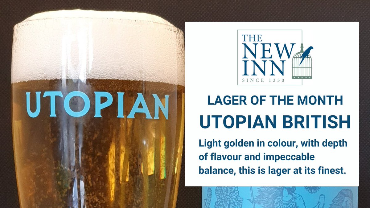🍻 Our lager of the month is Utopian British by <a href="/TeamUtopian/">UtopianBrewing @teamutopian.bsky.social</a>

Light golden in colour, with depth of flavour and impeccable balance, this is a lager at its finest. We especially recommend it with our fish and chips.