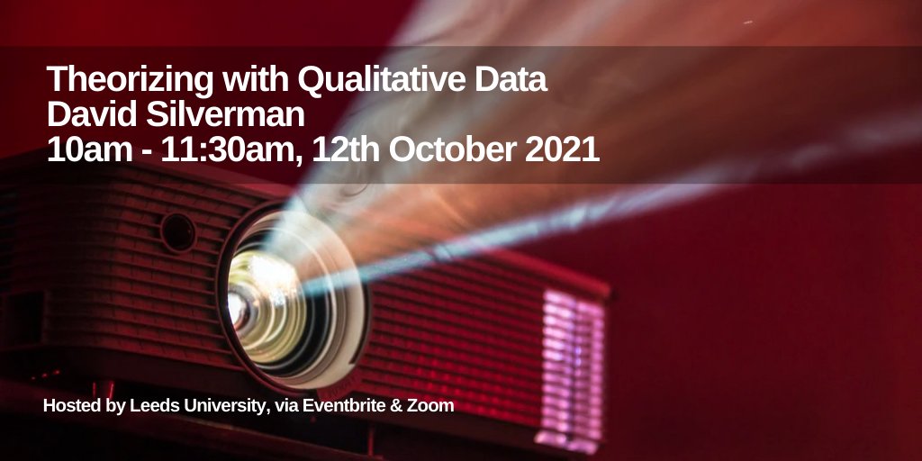 Sage_Methods's tweet photo. Just a week to go until David Silverman's webinar on qualitative data at @LeedsUniBSchool – Register via @eventbrite here: https://t.co/9SZjXr2Se3 https://t.co/0BwJRDUk7i