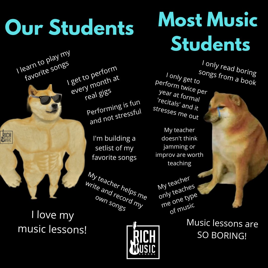 RichMusicSchool's tweet photo. We are not your typical music school. 🤣

Try out a lesson to experience the difference - https://t.co/yOfPVC0LLe https://t.co/0jK0nkqc0E